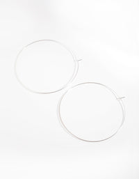 Silver Large Hoop Earrings - link has visual effect only