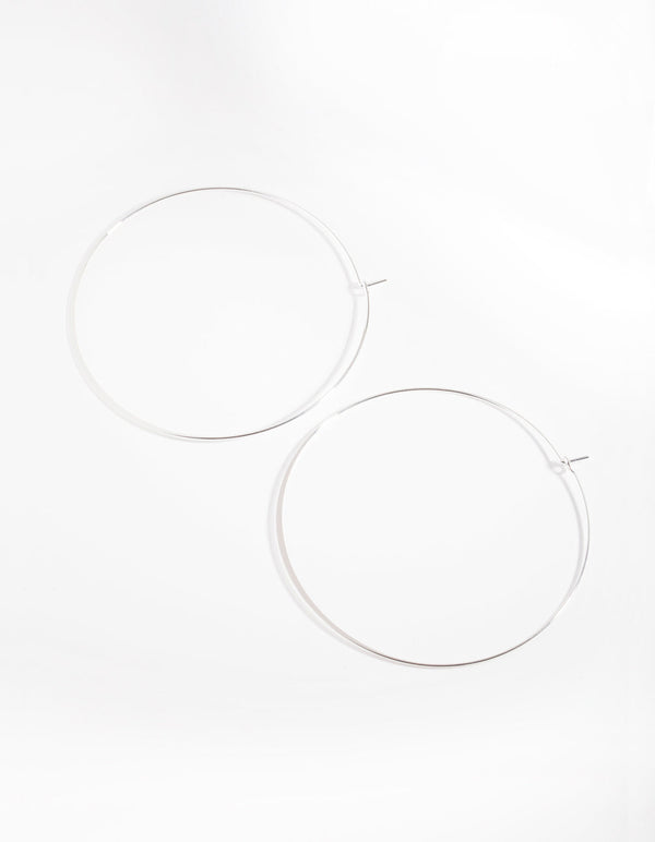 Silver Large Hoop Earrings