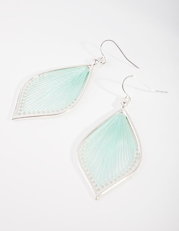 Mint Harp Drop Earrings
