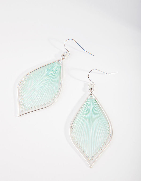 Mint Harp Drop Earrings
