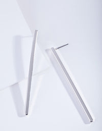 Silver Stick Drop Earrings - link has visual effect only