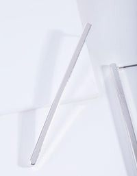 Silver Stick Drop Earrings - link has visual effect only