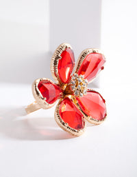 Gold Wire Wrap Flower Ring - link has visual effect only