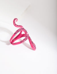 Pink Diamante Swirl Snake Ring - link has visual effect only