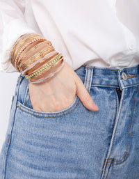Gouden Cupchain &amp; Glitter Bangle 20-pack - link has visual effect only
