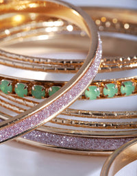 Gouden Cupchain &amp; Glitter Bangle 20-pack - link has visual effect only