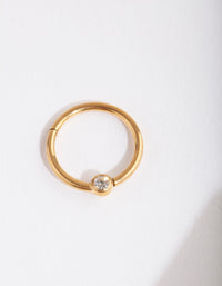Gold Diamante Belly Clicker Ring - link has visual effect only