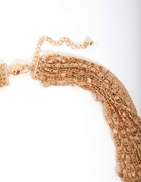 Gold Multi Row Necklace - link has visual effect only