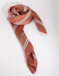 Bruine Paisley Print Bandana Haar Sjaal - link has visual effect only