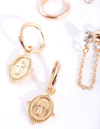 Gold Pendant Earring Stack Pack - link has visual effect only