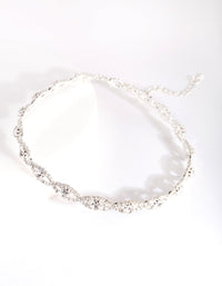 Naszyjnik choker z łańcuszkiem w kształcie oka ze srebra - link has visual effect only