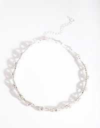 Naszyjnik choker z łańcuszkiem w kształcie oka ze srebra - link has visual effect only