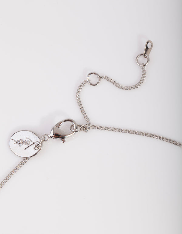 Diamond Simulant Pave Cross Necklace