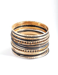Goud en zwarte armband 20 stuks - link has visual effect only
