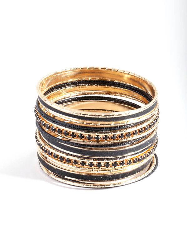 Goud en zwarte armband 20 stuks