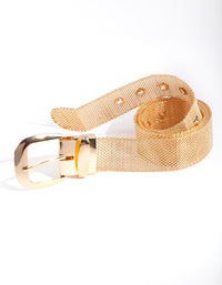 Gold Wide Chain Belt - link has visual effect only