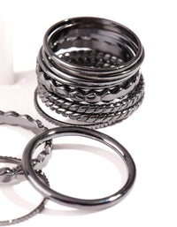 Gunmetal Fine Band Ring 16 Pack - link has visual effect only