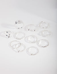 Silver Mixed Boho Ring Pack - link has visual effect only