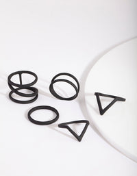 Black Zig Zag Ring 5 Pack - link has visual effect only