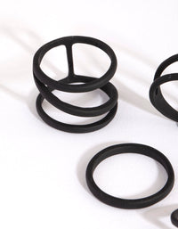 Black Zig Zag Ring 5 Pack - link has visual effect only