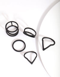 Black Zig Zag Ring 5 Pack - link has visual effect only