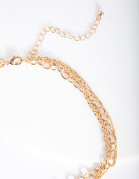 Gold Multi Chain Bar Necklace - link has visual effect only