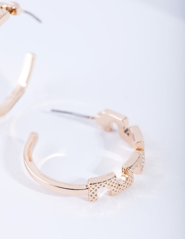 Gold Pharaoh Hoop Earrings