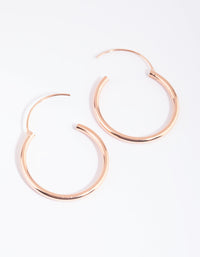 Rose Gold Plated Sterling Silver 25mm Thick Hoop Earrings - link has visual effect only