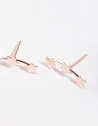 Rose Gold Plated Sterling Silver Star Crawler Earrings - link has visual effect only