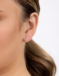 Rose Gold Plated Sterling Silver Snake Hoop Earring 3 Pack - link has visual effect only