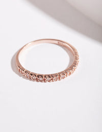 Rose Gold Plated Sterling Silver Cubic Zirconia Ring - link has visual effect only