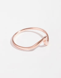 Rose Gold Plated Sterling Silver Wave Ring - link has visual effect only