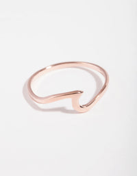 Rose Gold Plated Sterling Silver Wave Ring - link has visual effect only