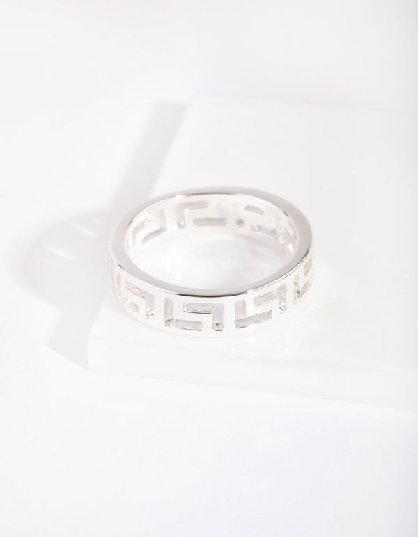 Silver Geometric Ring