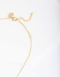 Real Gold Plated Diamond Cutout Necklace - link has visual effect only
