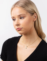Real Gold Plated Diamond Cutout Necklace - link has visual effect only