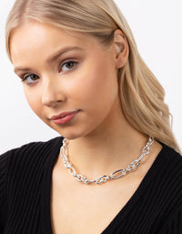 Real Silver Plated Long and Short Chain Necklace - link has visual effect only