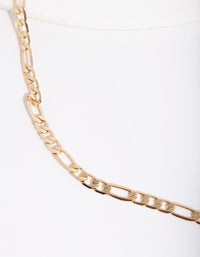 Real Gold Plated Figaro Chain Necklace - link has visual effect only