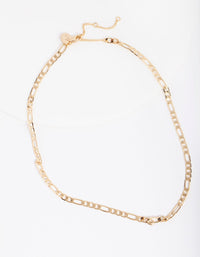 Real Gold Plated Figaro Chain Necklace - link has visual effect only