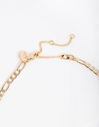 Real Gold Plated Figaro Chain Necklace - link has visual effect only
