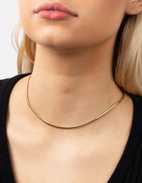 Real Gold Plated 35cm Flat Snake Necklace - link has visual effect only