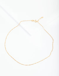 Gold Plated Sterling Silver Singapore Chain 38cm Necklace - link has visual effect only