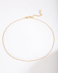 Gold Plated Sterling Silver Singapore Chain Choker Necklace - link has visual effect only