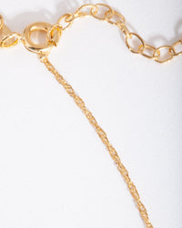 Gold Plated Sterling Silver Singapore Chain Choker Necklace - link has visual effect only