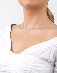 Naszyjnik choker z pozłacanego srebra próby 925 z łańcuszkiem wężowym - link has visual effect only