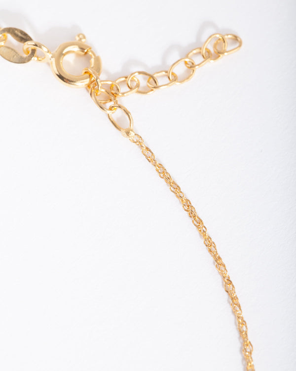 Gold Plated Sterling Silver Singapore Chain 60cm Necklace