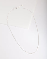 Sterling Silver Singapore Chain 45cm Necklace - link has visual effect only