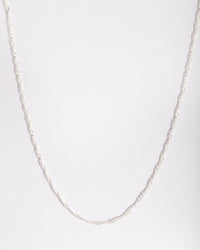 Sterling Silver Singapore Chain 45cm Necklace - link has visual effect only