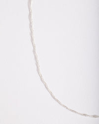 Sterling Silver Singapore Chain 38cm Necklace - link has visual effect only