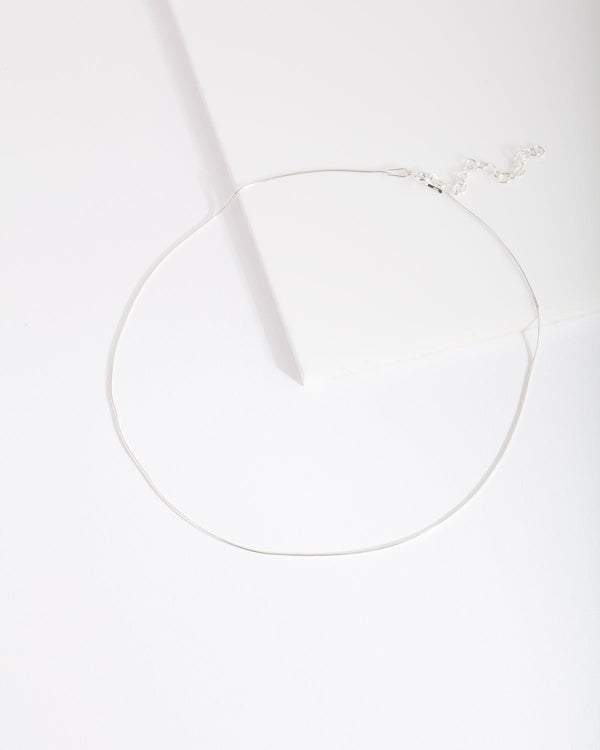 Naszyjnik choker ze srebra próby 925 z łańcuszkiem wężowym